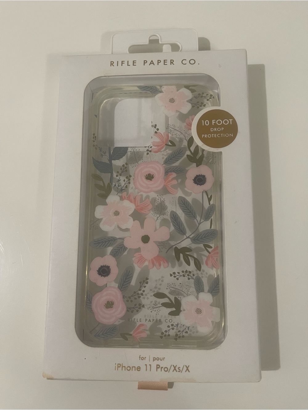 Rifle Paper Co. Clear Floral Phone Case in Pink and Green
